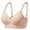 17-beige womens bras, variant on UPPADA Warners Bras for Women Wirefree Womens Push Up Lace Bra Cute Wireless Bra Full-Coverage Wirefree Underwear Comfortable Front Closure Everyday Bra Comfortable Bras for Women