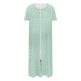 thumbnail image 4 of Womens Bathrobe, Zip Up Robe For Women Long Housecoat Knit Bathrobes Full Lengthgradient Color Nightgown With Pockets, Womens Gifts, L, 4 of 7