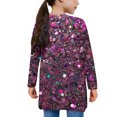 thumbnail image 4 of MKOSPLRT Girls Cardigans Kids Fashion Open Front Long Sleeve Knit Sweaters Funny Sequined Print Outerwear with Pockets 5-14 Years, 4 of 7