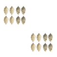 thumbnail image 2 of Maytalsory 8pieces Plastic Pine Tree Hanging Conveniently Designed Decorations For Easy Gold 2Set, 2 of 6