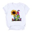 thumbnail image 3 of Pompotops T-Shirt à Manches Courtes Imprimé Tournesol Womens, 3 of 5