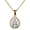 Yellow Gold, variant on Cate & Chloe Isabel 18k White Gold Plated Pendant Necklace with Simulated Diamonds Gift for Women