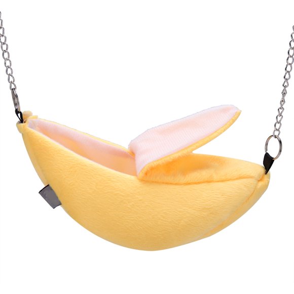 Banana Shaped Hanging Pet Bed Velveteen PetHouse Hamster Hanging Bed Washable and Reusable Pet House for Hamster Hammock