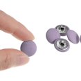 thumbnail image 4 of Unique Bargains 10pcs 24L Fabric Cloth Covered Button 15mm Round Metal Shank Sewing Buttons for Suits Dress Blouses, Purple, 4 of 5