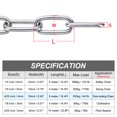 thumbnail image 2 of Unique Bargains 304 Stainless Steel Coil Chain, 4/25 Inch x 16.4 Ft, Metal Plain Link Chain, Rustproof Hardware Cable, 2 of 7