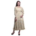 thumbnail image 1 of Bimba Tie-Dye Women Cotton Smocked Boho Renaissance Long Ruffle MaxiDress-XX-Large, 1 of 5