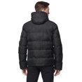 thumbnail image 3 of Dark Black Men's Hooded Puffer Coat, 3 of 6