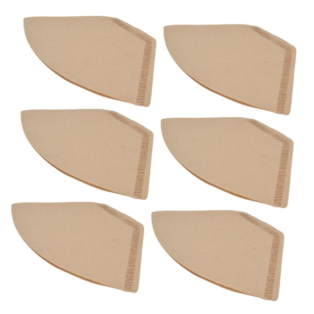 Filter Paper 100Pcs V60 Wood Pulp Coffee Bleach Free Filter Paper Fan Type Strainer For Filter Cup Primary Color American Filter Paper Hand Pour
