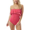 thumbnail image 4 of CONTOURS Women's Pink Flounced Removable Straps One Piece Swimsuit 12 36D, 4 of 7