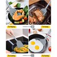 thumbnail image 3 of Bundlepro Pack of 2 Silicone Spatulas Turners, Non Stick Slotted and Solid Kitchen Utensils, 3 of 6