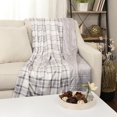 thumbnail image 3 of Weighted Blanket Cover, Grey Plaid 48" x 72", 3 of 6
