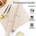 thumbnail image 3 of SUTENGDA Sets de Table Tissés Croisés pour Table à Manger en Vinyle PVC Ensemble de 4 12x18 Pouces Jaune, 3 of 7