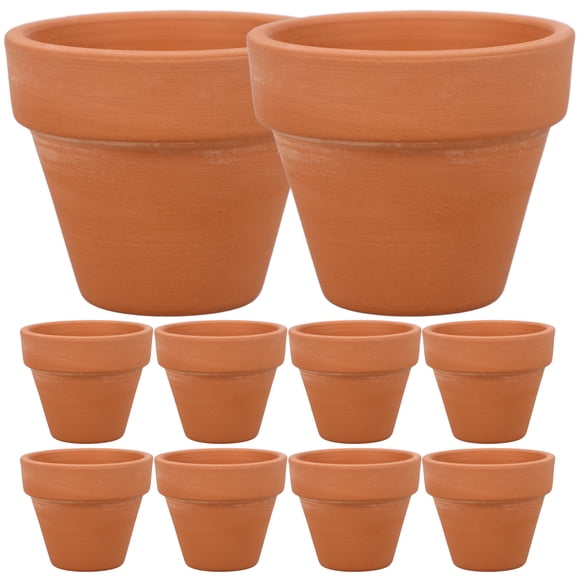 10Pcs 4.5x4cm Small Mini Terracotta Pot Clay Ceramic Pottery Planter Cactus Flower Pots Succulent Nursery Pots Great for Plants Crafts Wedding Favor