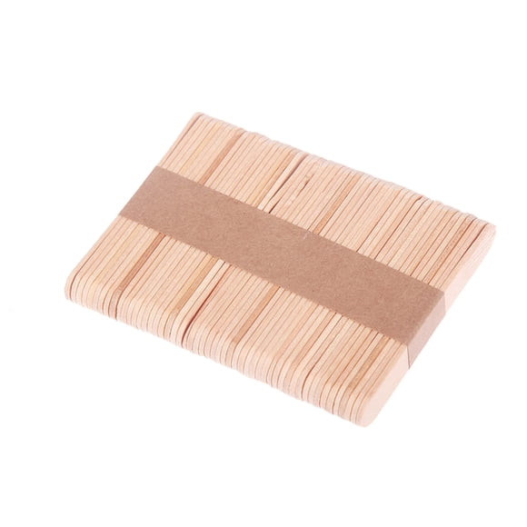 Mikilon Bâtonnet de Crème Glacée en Bois de Couleur Primaire Bricolage Peut Être Fabriqué Créativement à la Main