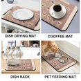 thumbnail image 3 of Ultimate Coffee Mat for Sparkling Clean Countertops: Hide Stains, Absorb Spills, Rubber-Backed for Non-Slip Grip - Essential Coffee Bar Accessory for Dish Drying and Coffee Makers, 18x24 Inch, 3 of 7