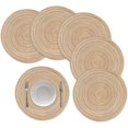 thumbnail image 1 of Amdohai Napperons Ronds, Napperons Ronds Tressés pour Table à Manger, Tapis de Table Isolants Thermiques pour Cuisine 15 Pouces (Kaki, Lot de 6), 1 of 6