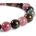 thumbnail image 2 of Angelstones Bracelet Extensible Unisexe en Perles Rondes de 8 mm en Tourmaline Naturelle Multicolore, 2 of 2