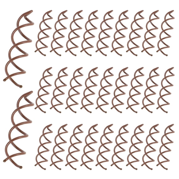 SUTENGDA 30 Pcs Spiral Hair Pins Mini Twist Barrette Spin Pins Spiral Bobby Pins Non Scratched Twist Screw Hair Pins Round Clip Corkscrew Hair Pins for Women(Brown)