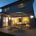 thumbnail image 3 of Costway Parasol Déporté à DEL Solaire de 10 Pi pour Terrasse, Rotation à 360°, Aluminium, Beige, 3 of 7