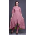 thumbnail image 2 of Bimba Kurtis Indiennes à Blocs Floraux Roses pour Femmes Anarkali Kurti Imprimé Long Asymétrique Coupe Régulière Tunique-Moyen, 2 of 5