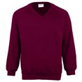 thumbnail image 1 of Maddins Sweat-Shirt Col en V Colorure pour Enfants / Tenue Scolaire (Lot de 2), 1 of 1