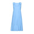 thumbnail image 4 of Yuyuzo Robes pour Femmes 2025 Décontractées Sans Manches Robes d'Été de Plage Robe à Volants Robe de Fête, 4 of 5