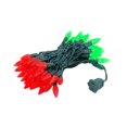 thumbnail image 1 of Novelty Lights 70 Light C6 LED Christmas Mini Light Set, Commercial Grade Outdoor String Lights, Red/Green, Green Wire, 24 Feet, 1 of 7