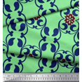 thumbnail image 3 of Soimoi Poly Georgette Fabric Floral & Filigree Damask Printed Craft Fabric by the Yard 42 Inch Wide, 3 of 3