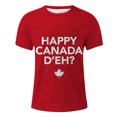 thumbnail image 3 of LUOGENLI T-shirts pour Hommes pour Homme Été Canada Fête de l'Indépendance Fête Nationale pour Imprimé Drapeau Rétro Col Rond Manches Courtes Hauts T-shirts pour Hommes T-shirts Graphiques Vintage Saint-Patrick TTTG, 3 of 4