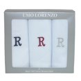 thumbnail image 2 of Umo Lorenzo  Cotton Boxed Initial Alphabet Handkerchiefs (Pack of 3) (Men's), 2 of 3