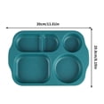 thumbnail image 3 of Fesfesfes Wheats Straw Kids Meal Plates Childrens Divided Plates Student Lunch Tray Thickened Cafeteria Style Compartment Tableware Reusable, 3 of 5