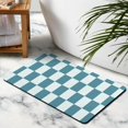 thumbnail image 5 of 20x32in Checkered Bathroom Rug Runner: Long, Non-Slip, Water Absorbent, Large Bath Mat, Soft Microfiber, Machine Washable, Perfect for Bathroom, Bathtub, Hallway Luxury, 5 of 5