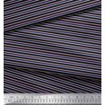thumbnail image 2 of Soimoi Modal Satin Fabric Horizontal Stripe Print Fabric by The Yard 42 Inch Wide, 2 of 5