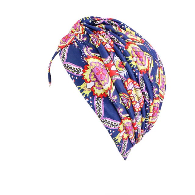 Bonnet Réutilisable en Polyester Pliable Décoratif pour Femmes Intérieur Extérieur Marche Travail Bleu Foncé Cœur