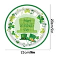 thumbnail image 3 of Green St Patricks Day Themed Decorative Plates Shamrocks Disposable Paper Plates Set Of 16 For Holiday Party Decorations Green Free Size, 3 of 6