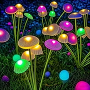 Uscallm Solar String Lights Outdoor Waterproof, Jellyfish Solar Powered Lights for Garden Patio Yard, 6 LED Solar Jellyfish String Lights with Ground Stakes, Decorative Solar Lights for Outdoor Decor