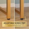 thumbnail image 3 of 32 inch Computer Desk, Study Writing Table for Small Space, Save Space Office Desk with Metal Legs, Modern Steel Frame Wood PC Workstation for Home Office, Gold, 3 of 8