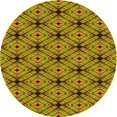thumbnail image 1 of Ahgly Company Tapis d'Intérieur Ronds Transitionnels Jaunes Lavables à la Machine, 3 Pieds Rond, 1 of 7