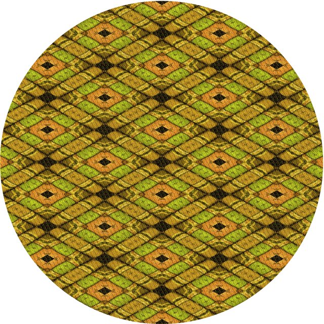 Ahgly Company Tapis d'Intérieur Ronds Transitionnels Jaunes Lavables à la Machine, 3 Pieds Rond