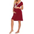 thumbnail image 2 of Dvkptbk Chemise de Nuit d'Allaitement pour Femmes Robe de Maternité Vêtements de Nuit d'Allaitement Vêtements de Maternité pour Femmes Enceintes Chemise de Nuit d'Allaitement Robe Décontractée Pyjama - Soldes d'Été Liquidation, 2 of 7