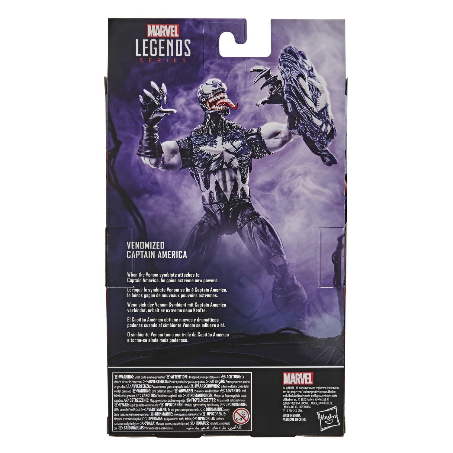 Hasbro Marvel Legends Series, figurine Venomized Captain America de 15 cm, design premium, 2 accessoires