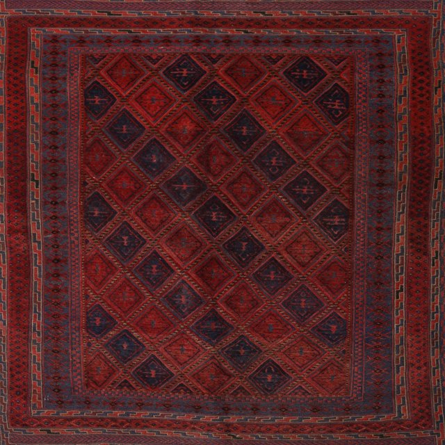 Ahgly Company Indoor Square Traditional Bakers Brown Southwestern Area Rugs, 3' Square