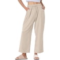 thumbnail image 1 of Liquidation d'Été! Pantalons Grande Taille pour Femmes, Pantalons d'Été pour Femmes, Mode d'Été pour Femmes, Pantalons Longs à Jambes Larges Décontractés à Taille Élastique, 1 of 5