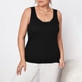 thumbnail image 3 of Yuyuzo Camisoles Grande Taille pour Femmes Sans Manches à Col Rond Sans Coutures Couleur Unie Couche de Base sous-Maillots, 3 of 7