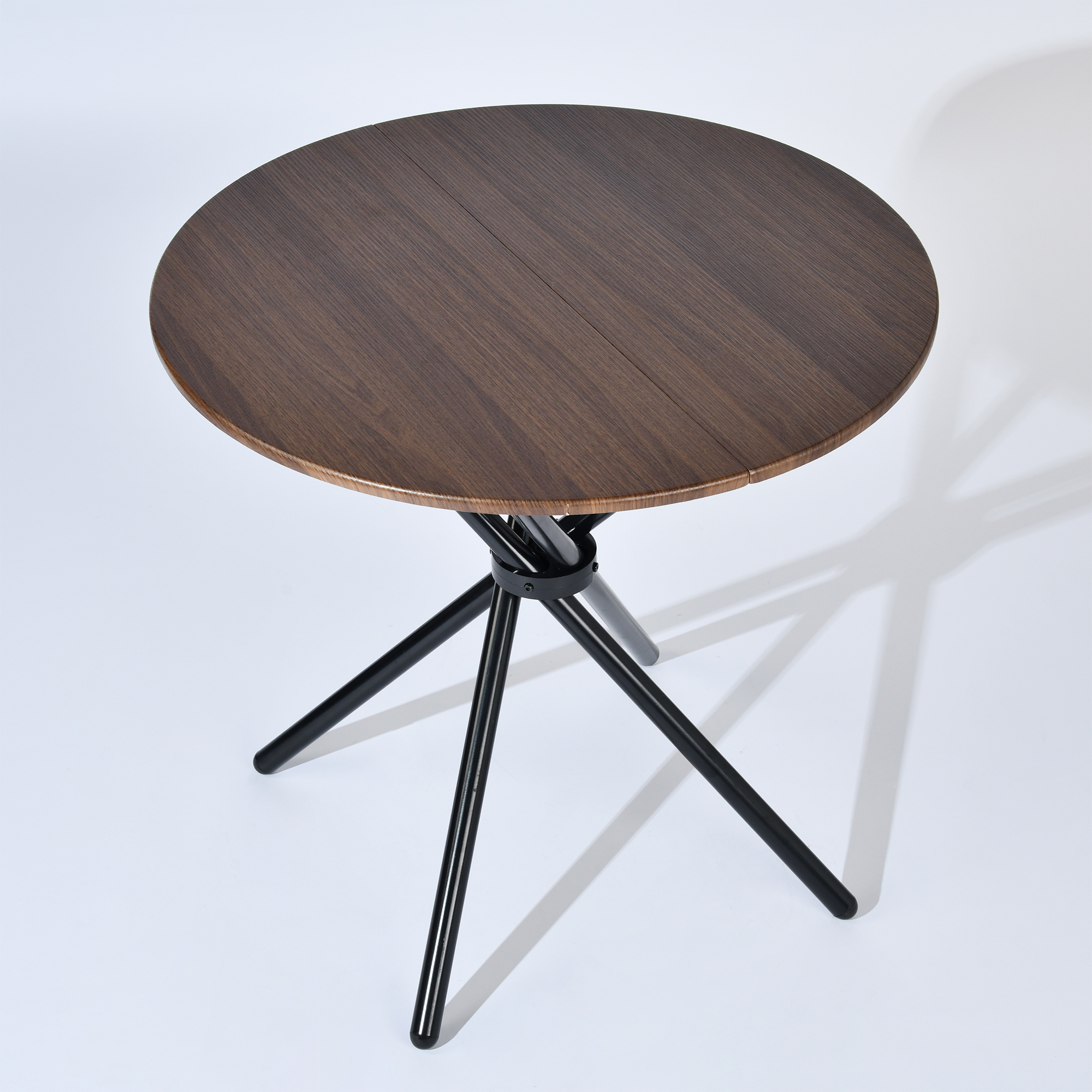 Table de Salle à Manger Ronde Homy Casa, Table de Cuisine Moderne en Bois de 31,5 po avec Pieds en Métal