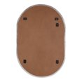 thumbnail image 4 of Kate and Laurel Rollo Modern Oval Capsule Wall Mirror, 20 x 30, Silver, Decorative Geometric Metal Framed Mirror, 4 of 7
