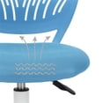 thumbnail image 4 of Homycasa Carnation Swivel Teen Plastic and Mesh Task Chair in Blue, 4 of 9