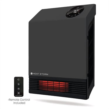 Heat Storm Chauffage mural infrarouge de luxe pour intérieur, 1 000 W, gris