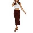 thumbnail image 4 of Jupe d'Été Taille Haute Fendue avec Cordon de Serrage, 4 of 9