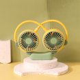 thumbnail image 2 of Iumwxz Portable Fan Neck Hanging Fan Portable Fan Usb Rechargeable Battery Mini Handheld Personal Wearable Hand 360 Degree Rotation Fan for Office Household Travel Room Outdo Mini Fan Yellow My Order, 2 of 7